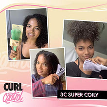 Load image into Gallery viewer, Curl Control - Natural Hair Ez Detangler Brush for Wet Hair Curly Hair Kinky Wavy Hair Coily Hair Textures 3A-4C for all Thick Curly and Afro Hair Curl Patterns (Orange)