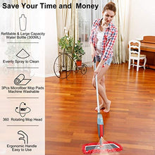 Load image into Gallery viewer, Spray Mop, Winpok Microfiber Mop for Floor Cleaning with 3 Reusable Pads and 300ML Refillable Bottle, 360 Degree Dry Wet Mop for Laminate Tile Ceramic Wood Floor Cleaning Kitchen