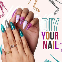 Load image into Gallery viewer, Makartt Acrylic Nail Kit, Press On Nails Set Short Stiletto Nail Tips Full Cover Vivid Color 4pcs Nail Glues 1pcs Nail File with Case False Nail Kit, Nail Pump-Ups in Girls' Night Out 240pcs