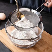 Load image into Gallery viewer, Sieve / Strainer | Pack of 3 | 7cm, 12cm & 18cm | Marine-Grade Stainless Steel | Finest Mesh | Temperature-Proof | No Sharp Edges | Anti-Corrosive | Bend-Proof