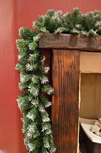 Load image into Gallery viewer, Premier 270cm (9ft) x 25cm Snow Tipped Green Christmas Garland Decoration