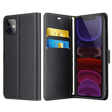 Load image into Gallery viewer, ELESNOW Case Compatible with iPhone 11, High-grade Leather Flip Wallet Phone Case Cover for Apple iPhone 11 (Black)