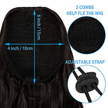 Load image into Gallery viewer, CULKET 24 Inch Ponytail Extensions for Women Synthetic Long Wavy Drawstring Ponytail Clip On Extension Body Wave Curly Ponytail Hairpiece for Women 2#
