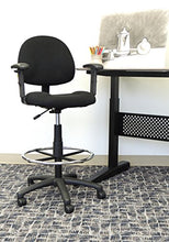 Load image into Gallery viewer, Boss Office Products B1616-BK Ergonomic Works Drafting Chair with Adjustable Arms in Black