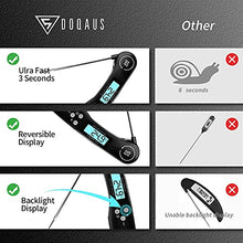 Load image into Gallery viewer, Meat Thermometer, DOQAUS Instant Read Cooking Thermometer, Digital Food Thermometer, Backlight LCD Screen Foldable Long Probe & Auto On/Off, Perfect for Kitchen Cooking, BBQ, Water,Meat, Milk (Black)