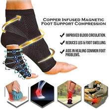 Load image into Gallery viewer, 6 Pairs dr Sock Soothers Socks Anti Fatigue, Vita Wear Copper Infused Magnetic Foot Support Compression Sock (6*Skin, L/XL)