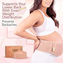 Load image into Gallery viewer, Pregnancy Support Belt - Soft & Breathable Pregnancy Belly Band - Maternity Belt Pregnancy Support Girdle - Pregnancy Bump Support Band - Pregnancy Belt Support Back Brace (Classic Ivory, X-Large)