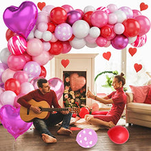 Load image into Gallery viewer, Pink Balloon Arch Kit, Rose Gold Balloon Arch Kit, Pastel Balloon Arch Kit, Pink Balloons and Heart Foil Balloons for Girls Baby Shower Valentine Wedding Birthday Decoration