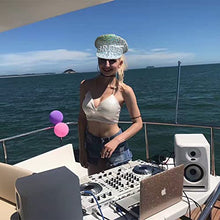 Load image into Gallery viewer, Bride Hat - Handmade Hat - Hen Party Games - Hen Party Accessories - Hen Party Photo Booth Props - Great for Hen Parties, Bride Tribes, Pool Parties and Weddings White (White,crystal & Iridescent)