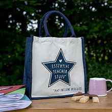 Load image into Gallery viewer, Teacher Stuff Canvas Bag (Navy bag - Navy text) | Teacher gift for women and men | Available in 4 Colours | Gift as a Leaving Present, End of School Year or just to Say Thank You