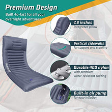 Load image into Gallery viewer, Inflatable Sleeping Mat Camping Mats UL140 Portable Camping Mattress Roll Mat Air Sleeping Pad, 12.5cm Thick, 76cm Wide Backpacking Sleep Pad with Built-in Inflating Foot Pump for Hike, Camp