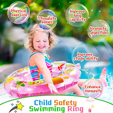 Load image into Gallery viewer, Pipihome Baby Swimming Float Ring for 3-36 Months, Inflatable Baby Swim Float with Float Seat, Swim Pool Bathing Accessories for Children Kids Infants and Toddlers (Frog Pink)