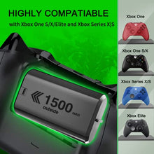 Load image into Gallery viewer, Rechargeable Battery Pack for Xbox One/S/X/Elite/Xbox Series X|S Controller, 4x1500 mAh Xbox Controller Battery Pack and Charger - Xbox Controller Charging Dock and Ni-MH Rechargeable Batteries