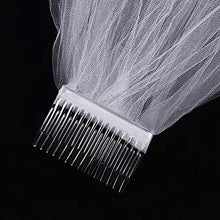 Load image into Gallery viewer, Amerson Bridal Veil Wedding Vails Women's Simple Short Wedding Veils for Brides with Comb for Brides Shower Bachelorette Hen do Night Party Chucky Costume Halloween Girls First Communion (White)