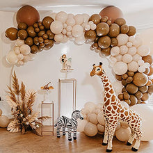Load image into Gallery viewer, Thinbal Balloons Garland 115pcs Jungle Safari Theme Party Decorations Caramel Coffee Brown Nude Balloons Arch Garland Kit for Kids Boys Girls Birthday Party Safari Baby Shower Wedding Party Supplies