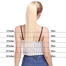 Load image into Gallery viewer, Ponytail Hair Extensions Real Human Hair - Wrap Around Clip in Ponytail Hair Piece Straight (#4 Medium Brown, 14"-80g)