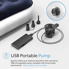 Load image into Gallery viewer, Active Era Luxury Camping Air Bed with USB Rechargeable Pump - Single Size Inflatable Air Mattress with Travel Bag, Portable Air Pump with USB Charging Cable and Foot Pump