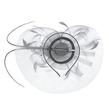 Load image into Gallery viewer, Feather Net Hat Women Wedding Hair Clip Ladies Flower Wedding Fascinator Bride Headwear Corsage Hair Band Brooch Girl Vintage Handmade Hairpin with Beads for Ball Banquet Cocktail Party Festival Cap