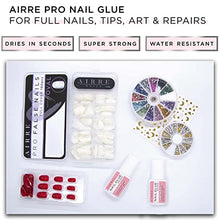 Load image into Gallery viewer, AIRRE Nail Glue - Extra Strong Nail Glue with Brush Tip (8ml) Clear Super Adhesive for Glue On Stick On False Nails Natural Broken Nail Repair Acrylic Nail Glue Artificial Nail Tips Nail Art Brush-On