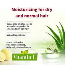 Load image into Gallery viewer, Sulphate Free Hair Shampoo Bars, Solid Shampoo and Conditioner Bar with Aloe Vera Tea Tree and Natural Ingredients, pH balancing, Moisturizing, Oil Control, 85g (VANILLA)