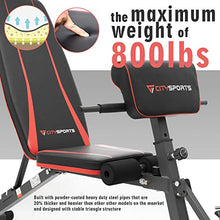 Load image into Gallery viewer, CITYSPORTS Weight Bench, Workout Bench for Home Gym, Adjustable Strength Training Benches for Full Body Workout, Multi-Purpose Foldable Gym Bench (S1-1)