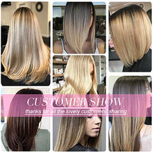 Load image into Gallery viewer, Human Hair Extensions Clip in Extensions Real Human Hair 3 Pieces Short Hair Wefts (18" 60g, 18/613 Ash Highlights Bleach Blonde Hair Extensions)