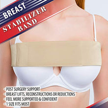 Load image into Gallery viewer, Post Op Breast Augmentation Band - Breast Implant Compression Support Wrap for Post Surgery No Bounce High Impact Stabilizer Strap for Sports Bra Alternative (Fits Most)