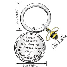 Load image into Gallery viewer, QMVMV Teacher Gifts Keyring Graduation Gifts 2022 Teacher Appreciation Gifts Teacher Gifts for Women Men on Teachers Day Birthday Graduation Season