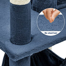 Load image into Gallery viewer, TUKAILAI Cat Tree 125cm Tall Sisal Cat Scratch Posts Multi-Level Cat Climbing Tower With Dangling Ball Condo, Hammock and Ladder, Indoor Pet Activity Furniture Play House for Kittens, Blue