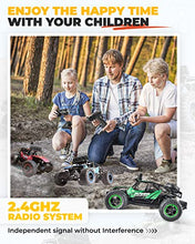 Load image into Gallery viewer, BEZGAR 17 Toy Grade 1:14 Scale Remote Control Car, 2WD High Speed 20 Km/h All Terrains Electric Toy Off Road RC Monster Vehicle Truck Crawler with Two Rechargeable Batteries for Boys Girls Kids&Adults