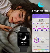 Load image into Gallery viewer, BRIBEJAT BT3 Smart Watch Compatible with iPhone Huawei Samsung Android Phones Fitness Tracker (Dial/Answer Call), 1.7'' 2.5D HD Screen, IP68 HR/Sleep Monitor, Black