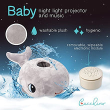 Load image into Gallery viewer, Musical Baby Night Light For Kids With Nursery Rhymes And Heartbeats - This Adorable Whale Night Light Projector And Sound Machine Is A Shusher, Soother And Sleep Aid