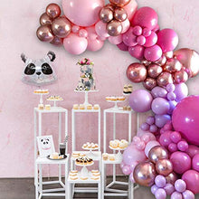 Load image into Gallery viewer, Pink and Rose Gold Balloon Arch,126Pcs Pink Balloons Garland Kit with 4D Rose Gold Balloon,Pink Purple Latex Balloons for Girls Birthday Party Baby Shower Wedding Decorations
