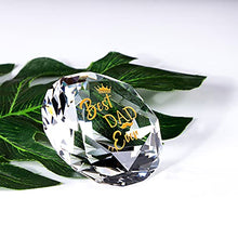 Load image into Gallery viewer, Birthday Gifts for Dad, Etched Golden Saying with Best Dad Ever Gifts, Gifts for Father's Day Desk Ornament Decorations for Daddy from Daughter and Son