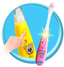 Load image into Gallery viewer, Children's Toothbrush with Flashing Timer - Pack of 3 for Girls - Club Cutie