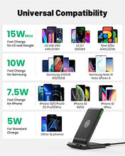 Load image into Gallery viewer, INIU Wireless Charger 2-Pack, Qi-Certified 15W Fast Wireless Charging Stand with Sleep-friendly Adaptive Light & Dual Charging Modes for iPhone 13 12 11 Pro X 8 Plus Samsung Galaxy S20 S10 S9 Note S10