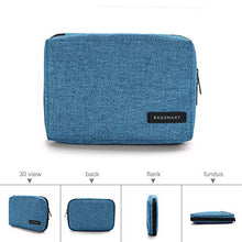Load image into Gallery viewer, BAGSMART Small Travel Electronics Cable Organiser Bag for Hard Drives, Cables, USB Cable, SD Card (Lake Blue)