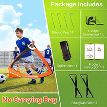 Load image into Gallery viewer, Dimples Excel Football Goal Pop up Football Net Post for Kids Garden Football Training 1 Pack