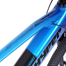 Load image into Gallery viewer, 26” HYPER MTB Electric Bike with 36V 7.8Ah Integrated Battery, Aluminium Frame, Front Suspension, Black/Blue