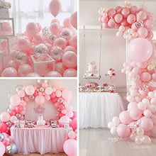 Load image into Gallery viewer, PartyWoo Balloons Pink Silver 60 Pieces 12 Inch Balloons Pink Silver Balloons White Glitter Balloons Pink Silver for Baby Party Decoration Baby Shower Decoration Girl Luftballons Rosa Silber