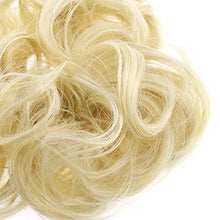 Load image into Gallery viewer, 2pcs Light Blonde Bun Updo Hair Scrunchies Set Curly Messy Fake Hair Chignon Extensions Hairpieces for Evening Party Dating Prom Wedding