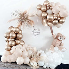 Load image into Gallery viewer, DUGEHO Balloon Arch Kit, Sand White and Gold Balloons , 132 PCS Balloon Arch Garland Kit,Metal Balloons for Christmas Decorations Birthday Wedding Anniversary Party Graduation