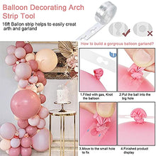 Load image into Gallery viewer, Pink Balloon Arch Kit, Thinbal 107pcs Retro Pink Balloon Garland, Retro Pink Apricot & Rosa Gold Metallic Latex Balloon Arch Maker Kit for Womens Girls Birthday Wedding Baby Shower Party Decorations