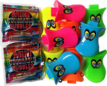 Load image into Gallery viewer, Over 100 Party Bag Fillers Toys Bundle for Kids With 24 Party Bags - Crayons, Bubbles, Bouncy Balls, Stretchy Men, Activity Books, Duck Whistle, Gliders and more for Children - Boys and Girls