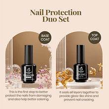 Load image into Gallery viewer, Beetles Gel Nail Polishes Top and Base Coat- No Wipe Gel Top Coat and Base Coat Gel Nail Polish Set 15ml, Soak Off Nail Lamp Gel Polish Nail Art Manicure Salon DIY Glossy Shine Finish Beauty Gifts