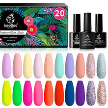 Load image into Gallery viewer, Beetles Gel Nail Polish Set-Spring into Summer Collection 20 Colors Gel Nail Polish Easter Nails Pastel Yellow Blue Pink Gel Polish Neon Red Glitter Purple Nail Gel Set Easter Decorations Nail Art Box