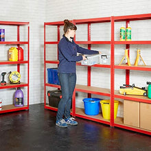 Load image into Gallery viewer, BiGDUG Red 5 Tier Garage Shelving Kits | Boltless Shed Racking Storage | 178 x 90cm (Pack of 2)