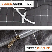 Load image into Gallery viewer, LAZZARO Printed Double Duvet Cover Sets 3 pcs with Zipper Closure + 2 Pillowcases - Ultra Soft Hypoallergenic Microfiber Quilt Cover Bedding Sets 200 x 200 cm