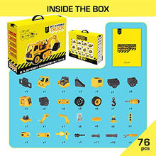 Load image into Gallery viewer, Liplay 14 in 1 DIY Assembly Truck Construction Toys for Boys – Take-Apart Excavator Toy – 76 PCS Digger Toys with Screwdriver and Instruction Manual - Child Safe Boys Toys Age 3 4 5 6 7 8