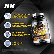 Load image into Gallery viewer, Acetyl L Carnitine Capsules - 2000mg Acetyl L-Carnitine x 30 Servings - Carnitine Plus 6 Added Nutrients (120 Vegetarian Capsules)